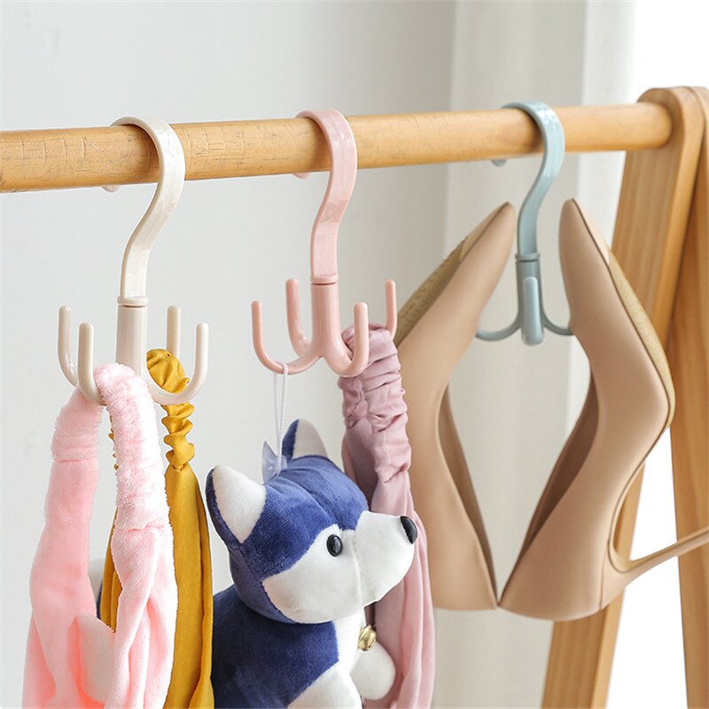 Multifunctional Rotated Hanger Hooks Space Saving Wardrobe Clothing Storage Rack Hook Clothes Scarf Belt Storage - Provence Home Living Store