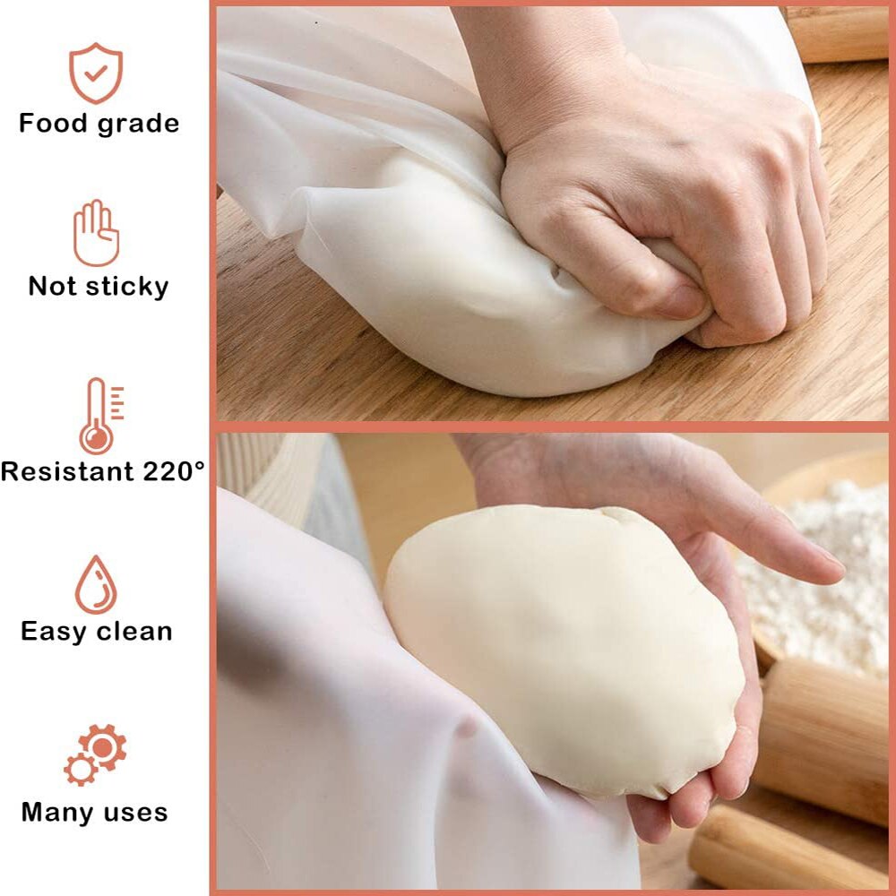 Silicone Kneading Dough Bag Bread Pastry Pizza Tortilla Versatile Dough Mixer Durable Heat-Resistant Flour-Mixing Bags Tools - Provence Home Living Store