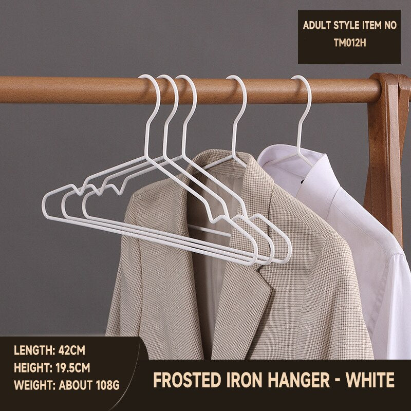 5PCS Simple Iron Coat Hanger Anti Slip Clothes Trousers Storage Rack Durable Retro Wardrobe Organizer Towel Pants Hanging Rack - Provence Home Living Store