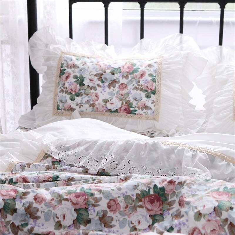 NEW 1 piece Princess pillow case Ruffle Lace pillowcase Cotton Wedding fall decorations Bedding Pillowcases pillow cover sale - Provence Home Living Store