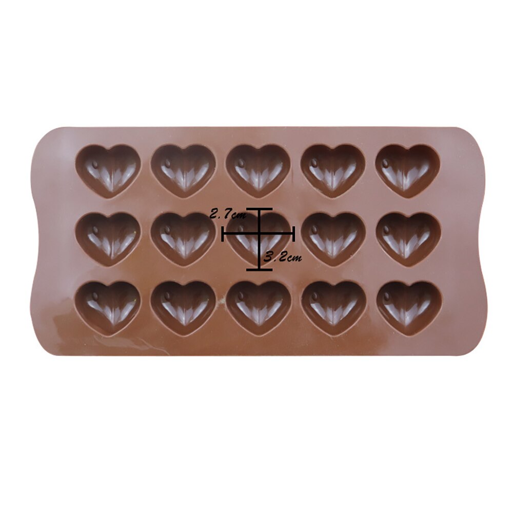 Creative 3D Heart Chocolate Molds 15 Cavity love Shape Silicone Wedding Candy Baking Molds DIY Cupcake Decorations Accessories - Provence Home Living Store