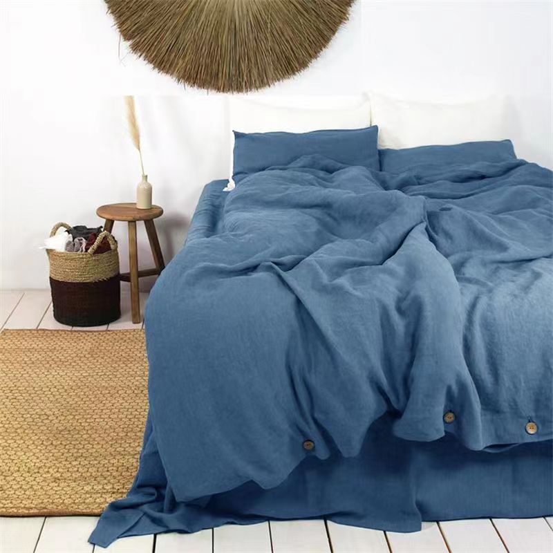 100% French Linen Natural Duvet Cover Soft Comfortable Quilt Comforter Cover Queen Durable Healthy Home Textiles Bedding - Provence Home Living Store