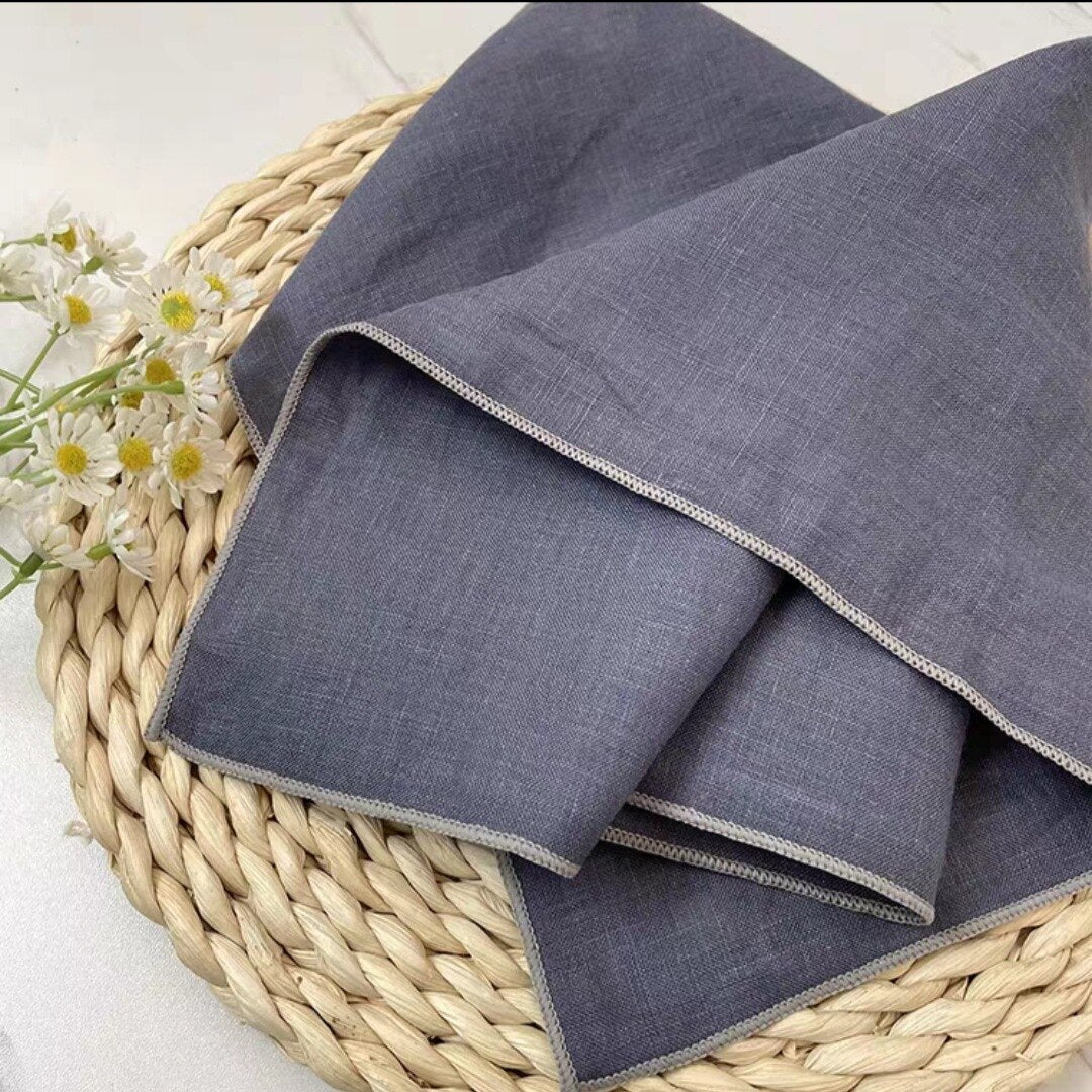 4PCS Pure Linen 100% Napkins Cloths Reusable 40x40cm Soft Comfortable Fabric Kitchen Accessories for Wedding Birthday Parties - Provence Home Living Store