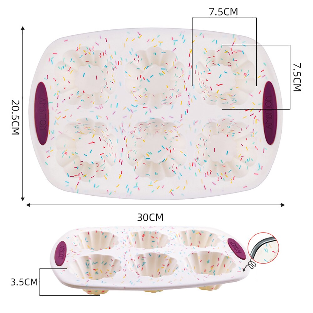 DIY Non-Stick Cake Baking Mold Cake Food Grade Silicone French Bread Mold Household Chocolate Molds Muffin Pan Tray Baking Tools - Provence Home Living Store