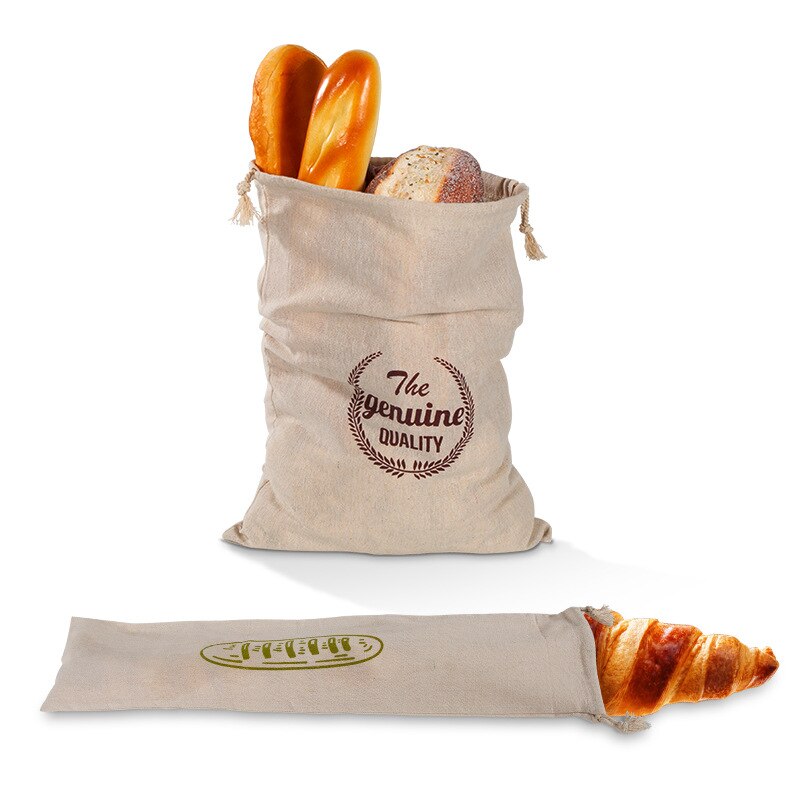 Linen Bread Bags Storing Homemade and Normal Bread Baguette, Reusable and Washable Linen Bags for Storage Food All Kind of Bread - Provence Home Living Store