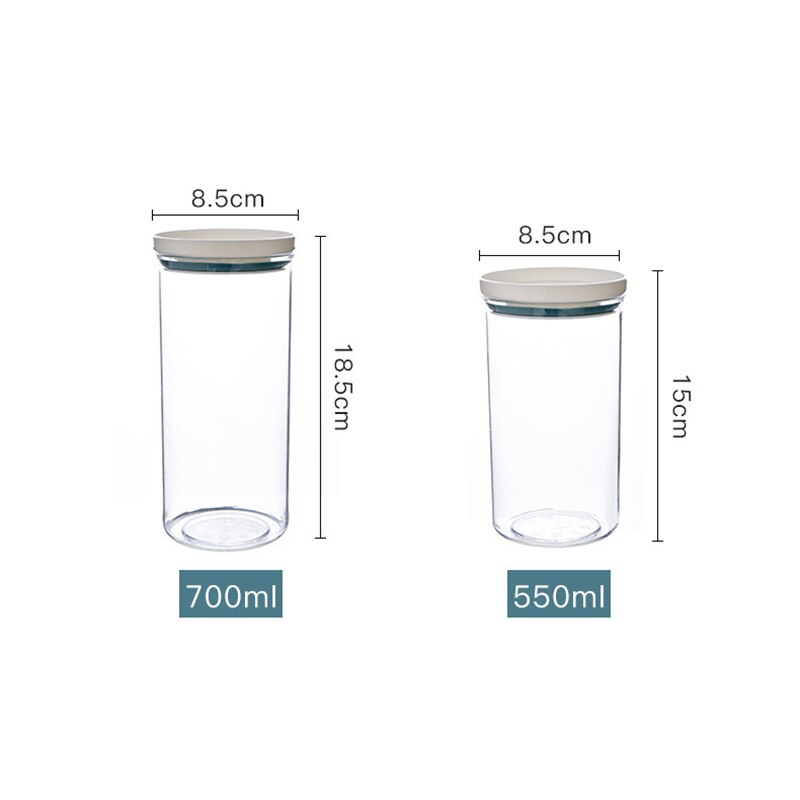 Food Sealed Jar Household Rice Food Nut Storage Jar Food Canister Grade Plastic Transparent Bottle With Lid Grain Storage Box - Provence Home Living Store