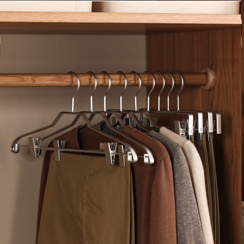 5pcs Trouser Hangers Clothes Hangers Durable Anti-slip Clotheshorse Coat Dress Pants Drying Rack Wardrobe Storage Organizers - Provence Home Living Store