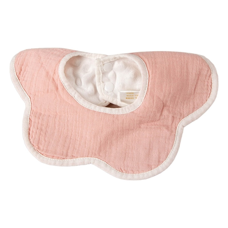 360 Degree Rotation Newborn Burp Cloth Solid Color Baby Flower Shape Feeding Bib Pure Cotton Adjustable Saliva Towel Apron Bibs - Provence Home Living Store