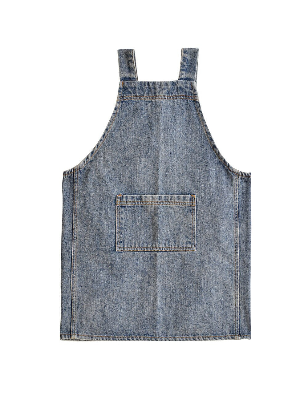 Children&#39;s Washed Denim Apron Boy&#39;s Painting Smock Game Anti-dirty Girl&#39;s Bib Advertising Kids Pinafore Nostalgic Clothing - Provence Home Living Store