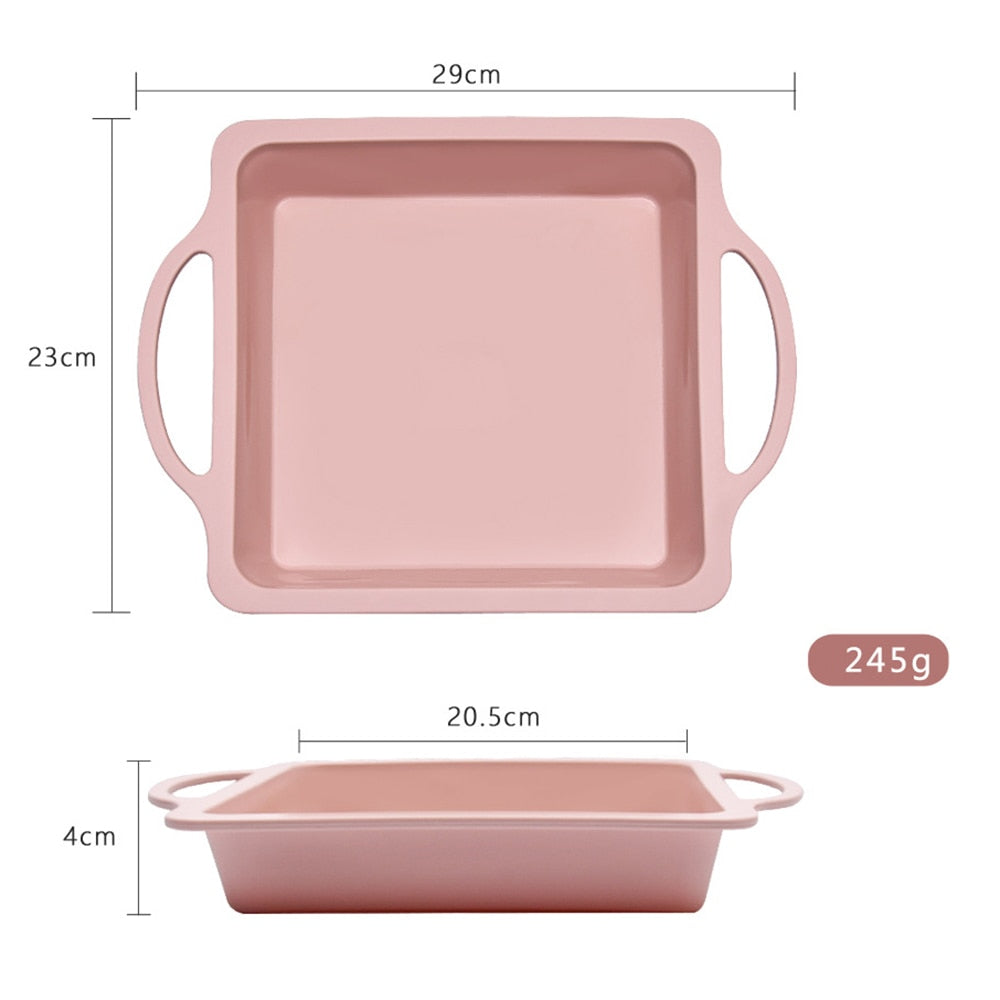 Silicone Square Cake Pan Non-stick Baking Pan Cake Molds Bakeware DIY Cake Tools Ware Toast Box Bakeware Molds Loaf Bake Mould - Provence Home Living Store