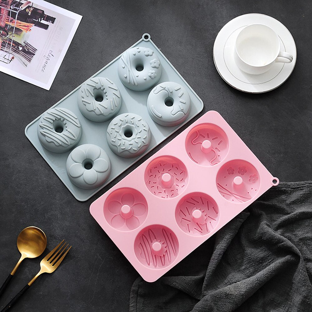 Silicone Donut Mold Non-Stick Doughnut Pastry Molds Baking Pan Chocolate Cake Dessert DIY Biscuit Bagels Muffins Donuts Maker - Provence Home Living Store