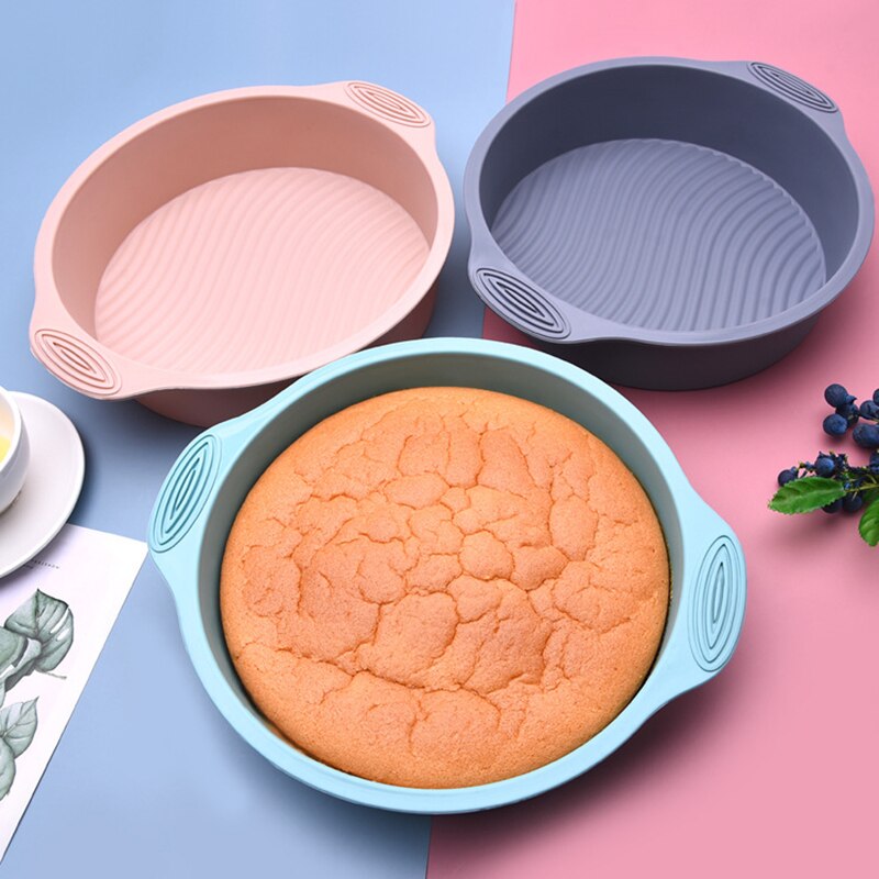 Silicone Cake Mold Round Shape Baking Tray Non-stick Bread Pan DIY Toast Chocolate Mold Jelly Pudding Mould Baking Tools - Provence Home Living Store