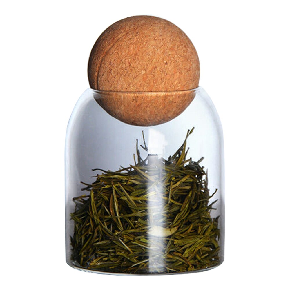 Ball Cork Lead-free Glass Jar Kitchen Storage Tank With Lid Sealed Tea Cans Cereals Transparent Storage Jars Coffee Container - Provence Home Living Store