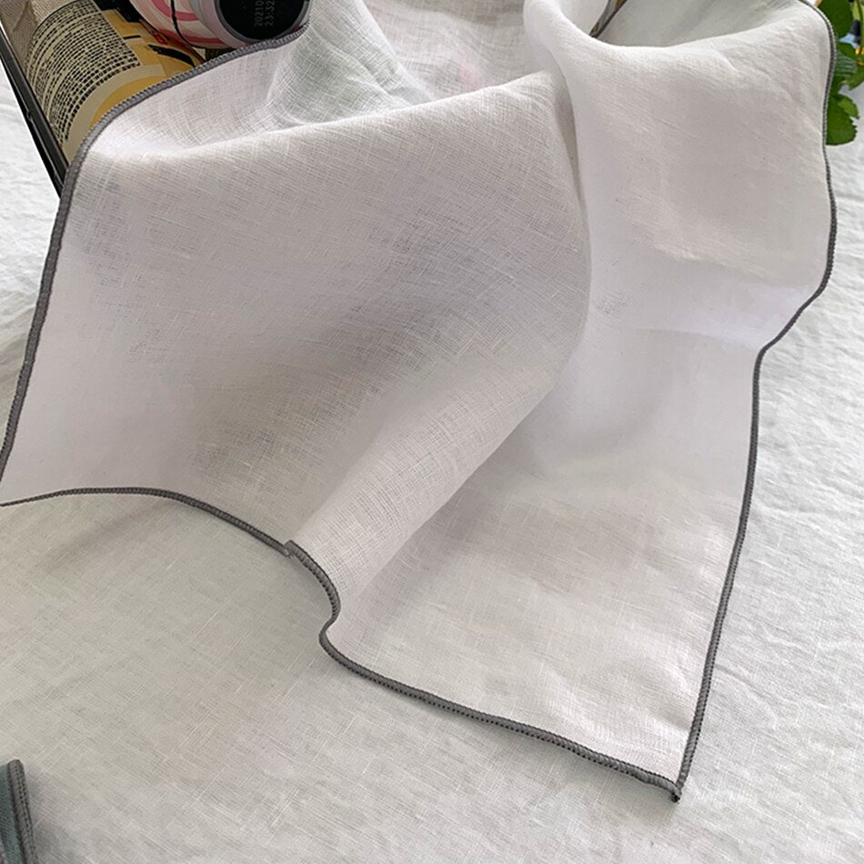 4PCS Pure Linen 100% Napkins Cloths Reusable 40x40cm Soft Comfortable Fabric Kitchen Accessories for Wedding Birthday Parties - Provence Home Living Store