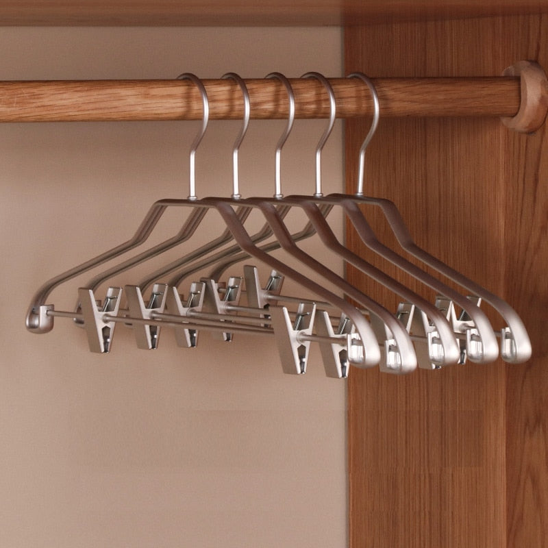 5pcs Trouser Hangers Clothes Hangers Durable Anti-slip Clotheshorse Coat Dress Pants Drying Rack Wardrobe Storage Organizers - Provence Home Living Store