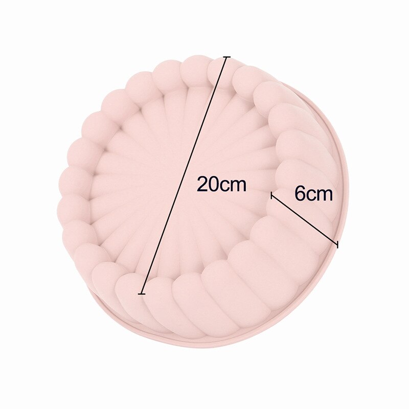 8 inch Silicone Round Pan Charlotte Cakes Baking Tray Sponge Flan Mold Strawberry Shortcake Baking Pan Kitchen Silicone Moulds - Provence Home Living Store