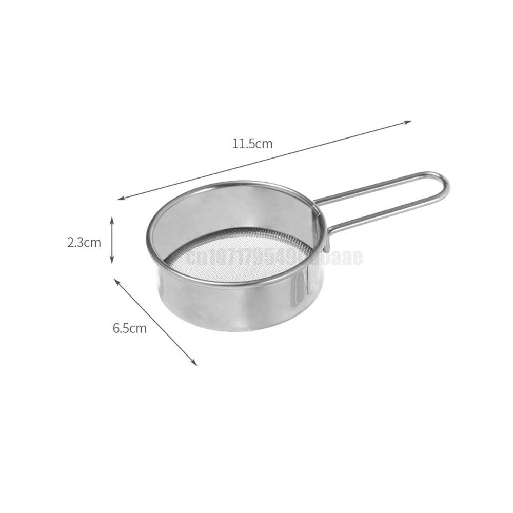 Stainless Steel Flour Sieve Handheld Mesh Screen Filter Various Uses Baking Sifter With Handle Flour Strainer Kitchen Tools - Provence Home Living Store