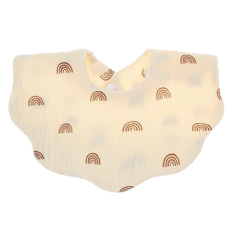 1PCS Baby Feeding Bib Wave Shape Bandana Burp Cloth Scarf Printed Soft Pure Cotton Absorbent Saliva Towel Breathable Apron - Provence Home Living Store