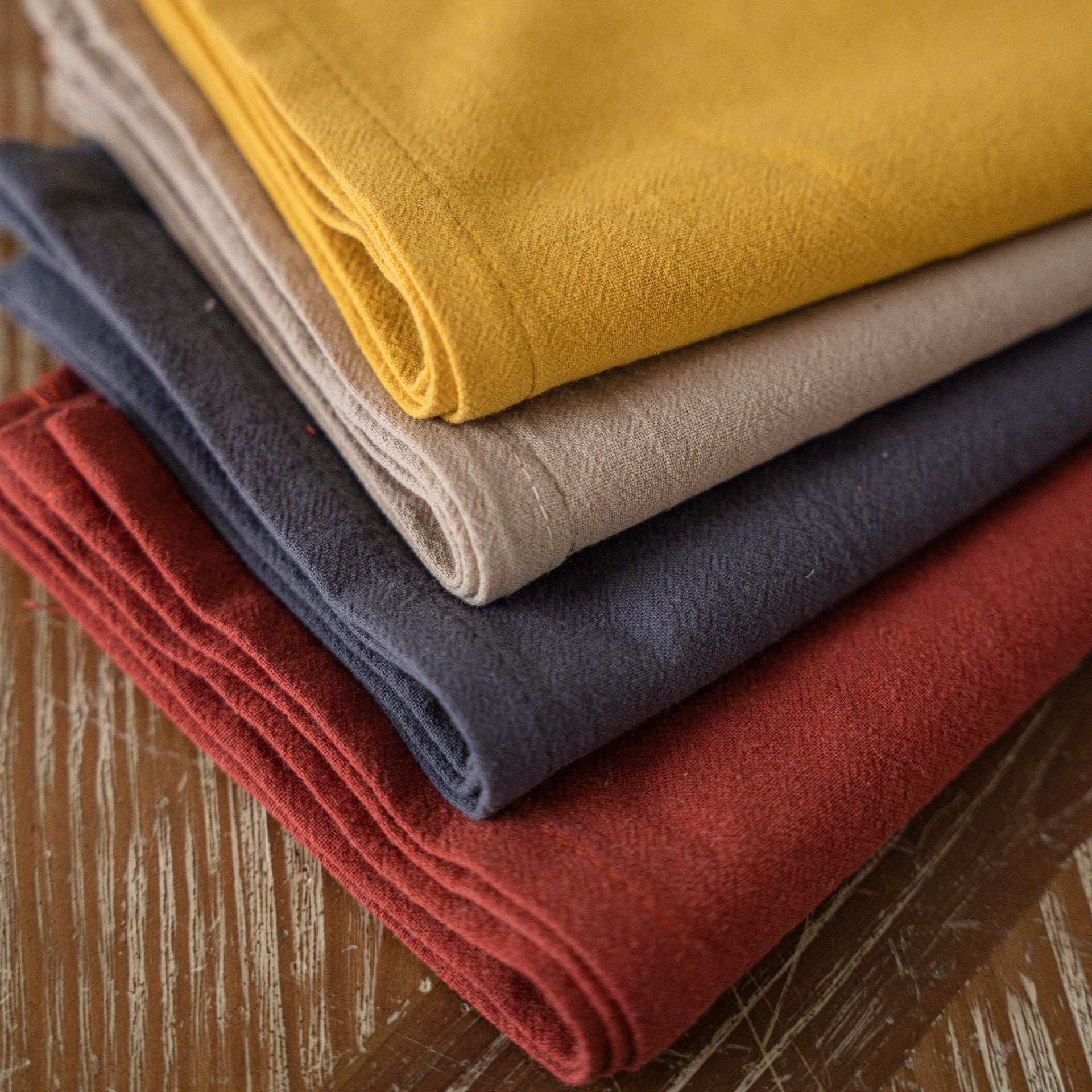 4PCS 40X40CM Plain Washed Cotton Large Napkin Nordic Table Mat Tabletop Food Coffee Decor Kitchen Cloths House Warming Gift - Provence Home Living Store