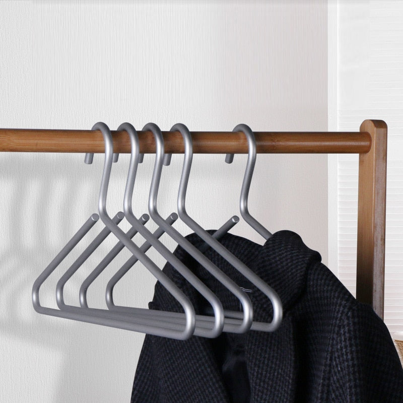 5pcs Clothes Hanger High Quality Aluminum Alloy Trousers Hangers with Clips Multifunctional Wardrobe Organizer Storage Racks - Provence Home Living Store