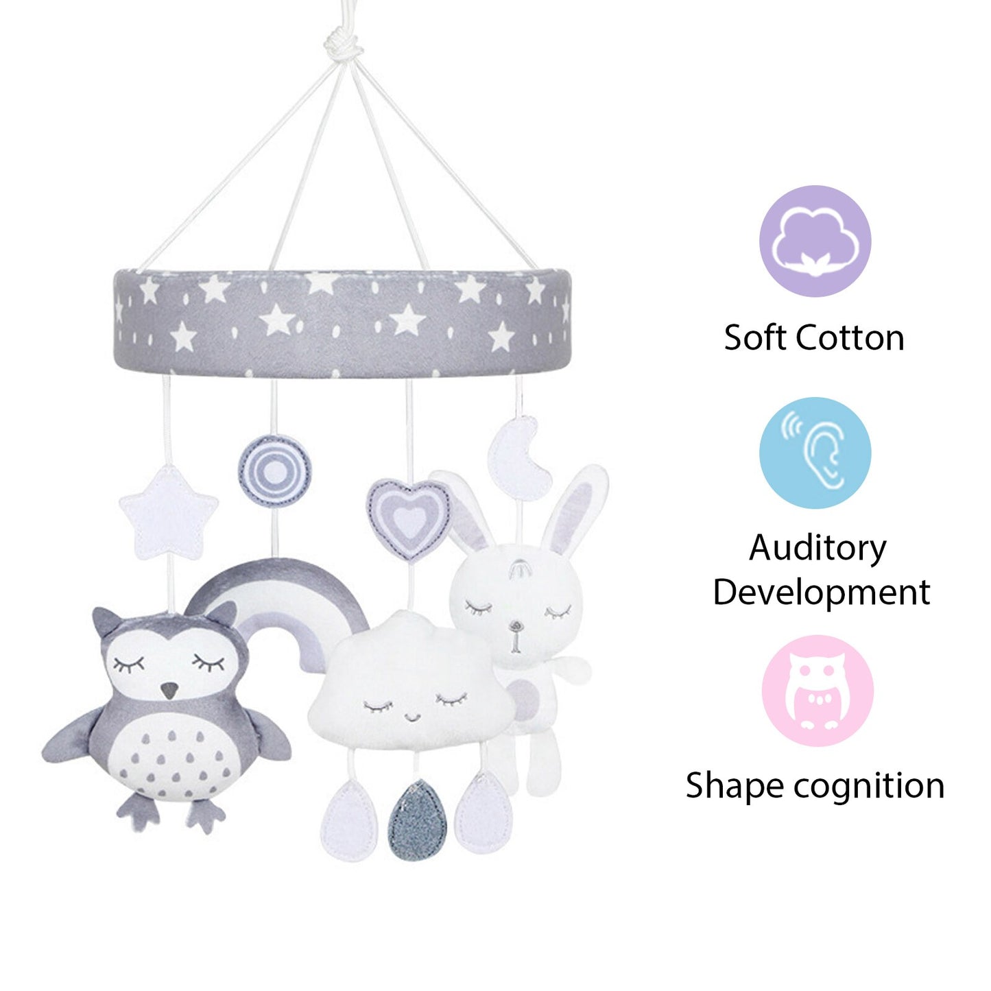 Nordic Style Animal Bed Bell Baby Handmade Mobile Rattles Toys 0-12 Months Crib Holder Baby Mom Bed Bed Bell for Newborns Gift - Provence Home Living Store