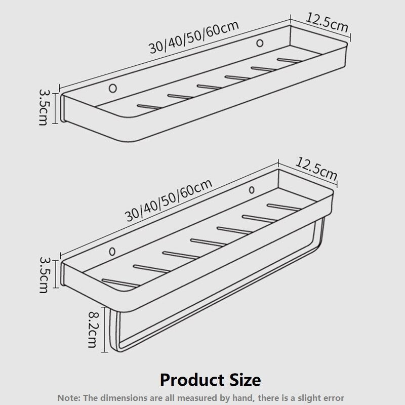 Bathroom Shelf Shower Storage Rack Black Corner Shelves Wall Mounted Aluminum Toilet Shampoo Holder Bathroom Accessories - Provence Home Living Store