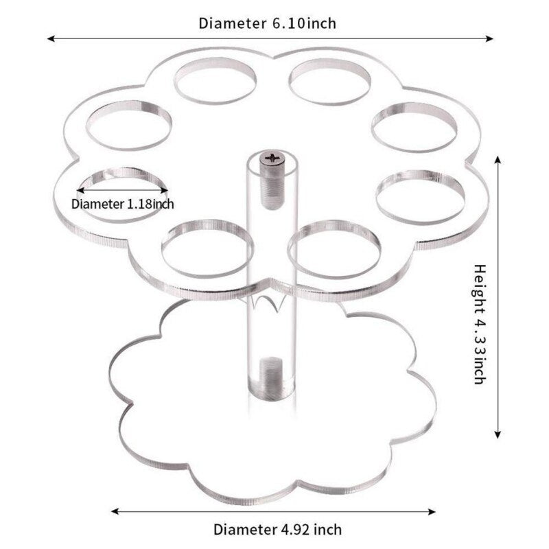 Acrylic Ice Cream Stand Cake Cone Stand Holder 6/8 Cones Wedding Buffet Display Ice Cream Storage Rack Tools Kitchen Gadgets - Provence Home Living Store
