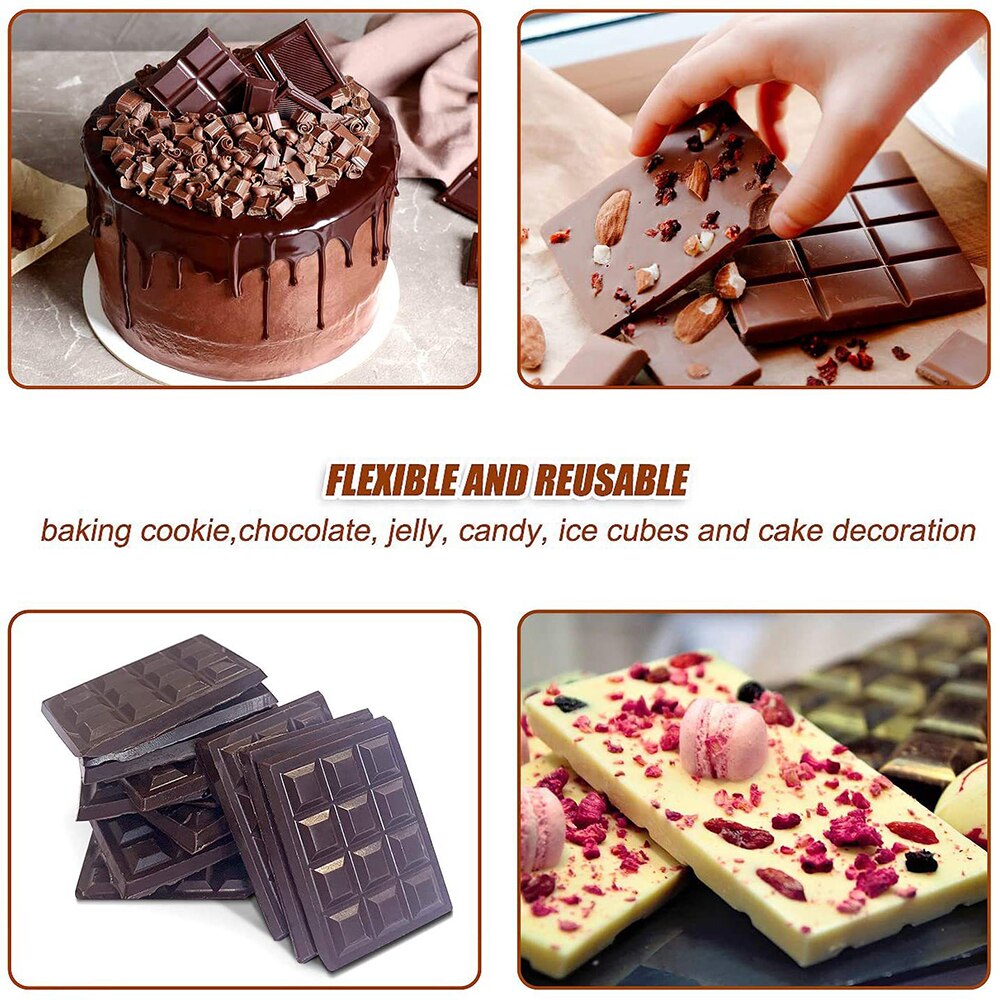 12 Hole Chocolate Silicone Molds Fondant Waffles Baking Mould Candy Cake Biscuit Making Tools Kitchen Baking Accessories - Provence Home Living Store