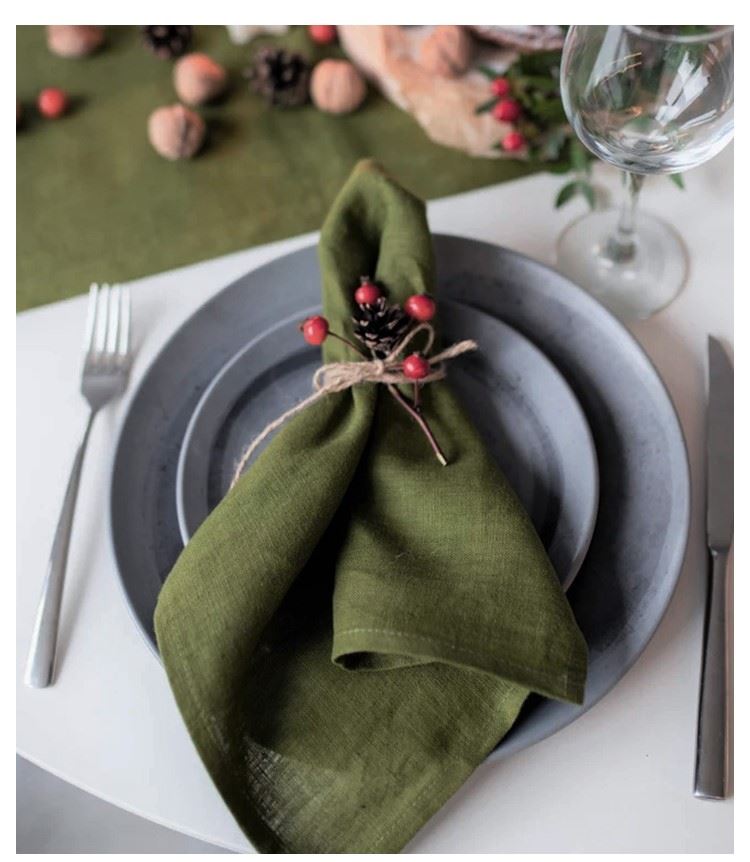 High Quality 100% Linen Napkins Restaurant Wedding Dinner Solid Color Cloth Pure Linen Classical Custom Home Table Napkin - Provence Home Living Store