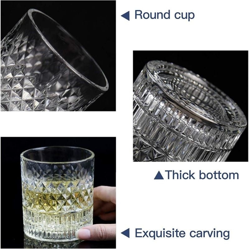 Crystal Glass Whiskey Cup Transparent Glass Home Creative Liquor Spirits Wine Glass ,Brandy Snifter Wine Glass Drinkware Bar - Provence Home Living Store