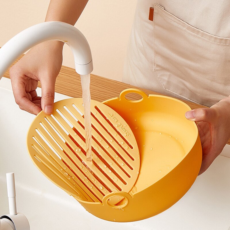 Air Fryer Silicone Pot Reusable Non Stick Air Fryers Round Square Liners Food Safe Replacement Basket Pad Kitchen Accessories - Provence Home Living Store