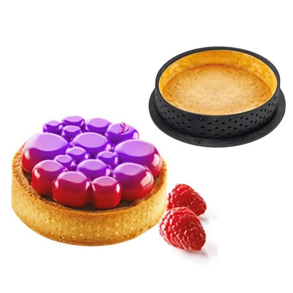 Cake Mousse Ring Mold Non-Stick Bakeware Tart Mini Cake Mold Heat-Resistant Perforated Cake Mousse Ring Baking Tool - Provence Home Living Store