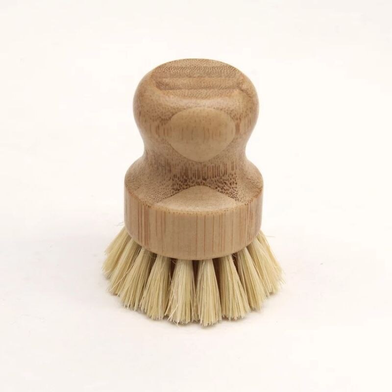 Kitchen Cleaning Brushes Natural Sisal Bristles Round Handle Dish Scrub Brushes Easy Use Convenient Cleaning Tools - Provence Home Living Store