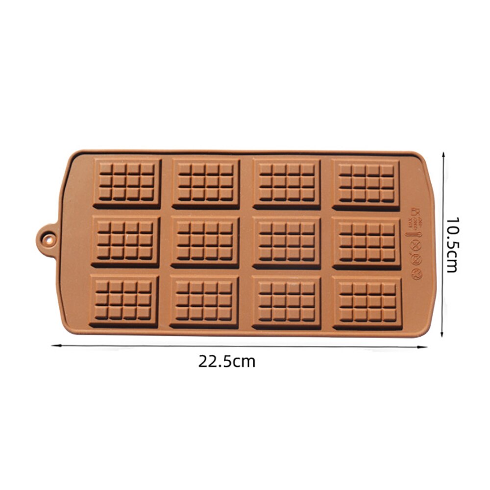 12 Hole Chocolate Silicone Molds Fondant Waffles Baking Mould Candy Cake Biscuit Making Tools Kitchen Baking Accessories - Provence Home Living Store