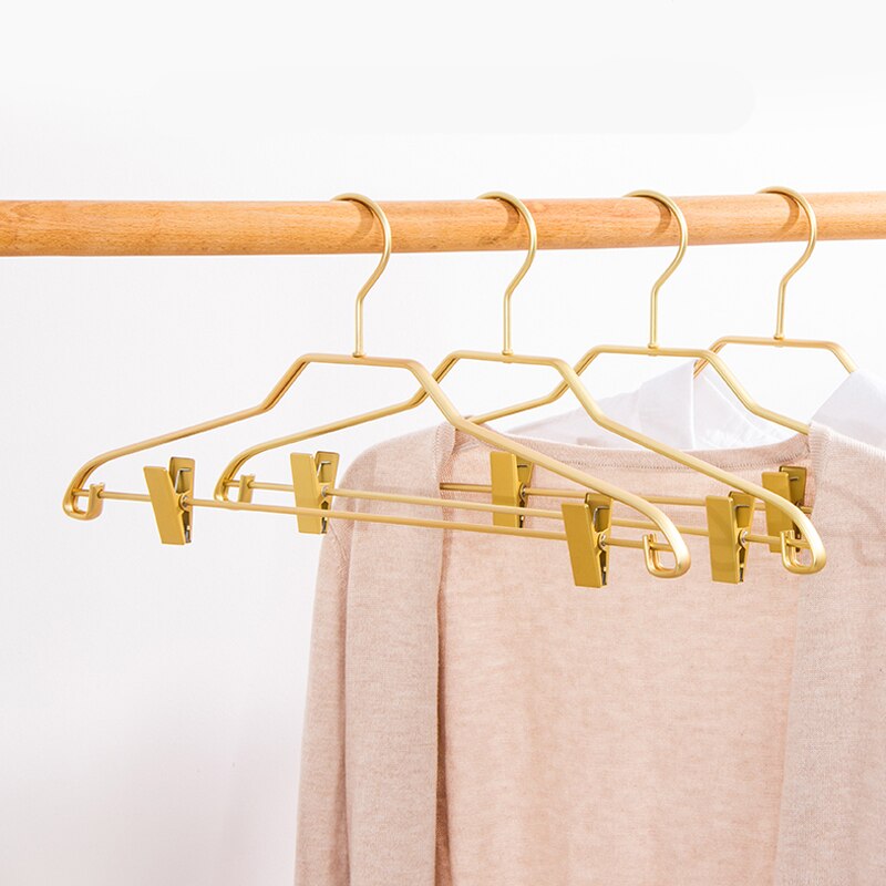 5pcs Coat Hanger with Anti-slip Clips For Pants Trousers Clothing Display Rack Drying Hangers Wardrobe Storage Hangers Organizer - Provence Home Living Store