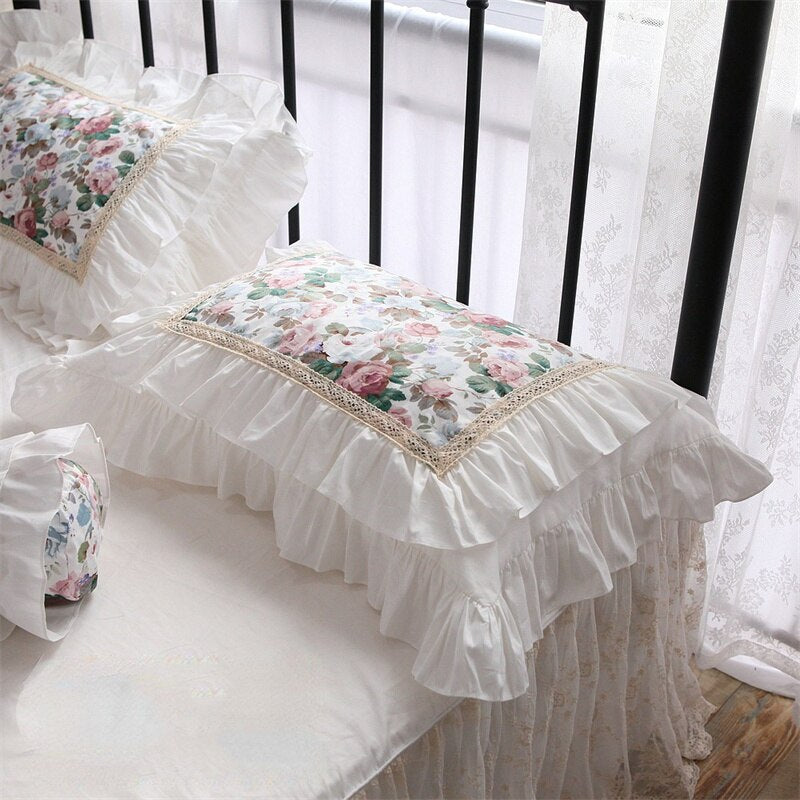 NEW 1 piece Princess pillow case Ruffle Lace pillowcase Cotton Wedding fall decorations Bedding Pillowcases pillow cover sale - Provence Home Living Store