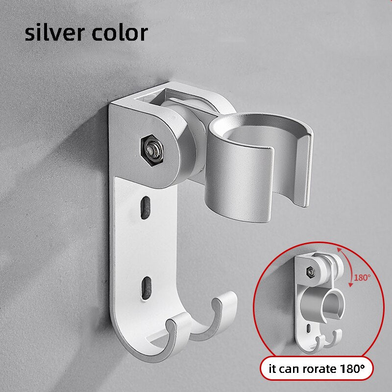 Universal Adjustable Hand Shower Holder Aluminum Alloy Wall Mounted Shower Head Bathroom Seat Bracket - Provence Home Living Store