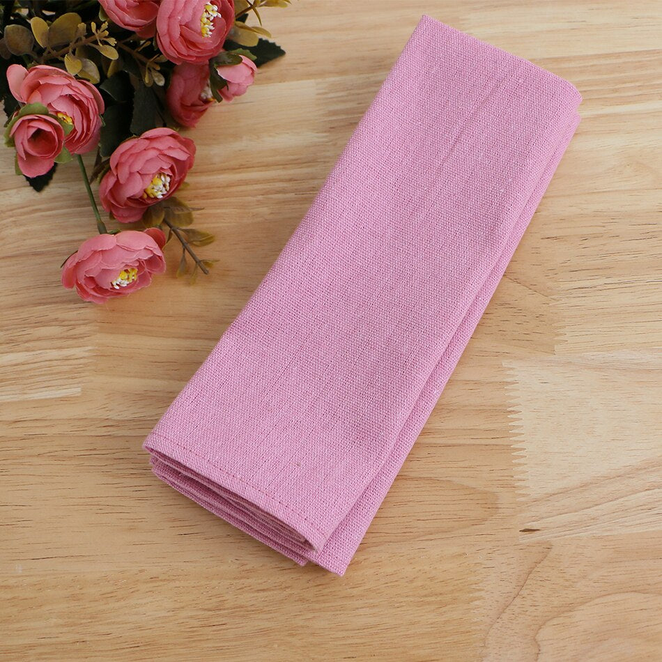 4PCS 40x40cm Colorful Durable Square Cloth Napkin,Reusable Fabric Placemat,for Kitchen Dining Table,Hotel Restaurant Serving - Provence Home Living Store