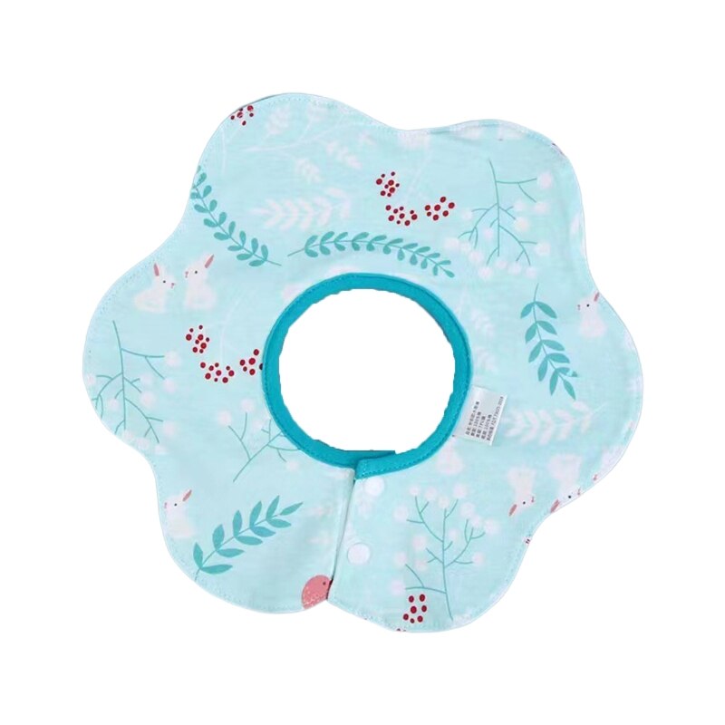 360 Degree Rotation Newborn Burp Cloth Solid Color Baby Flower Shape Feeding Bib Pure Cotton Adjustable Saliva Towel Apron Bibs - Provence Home Living Store