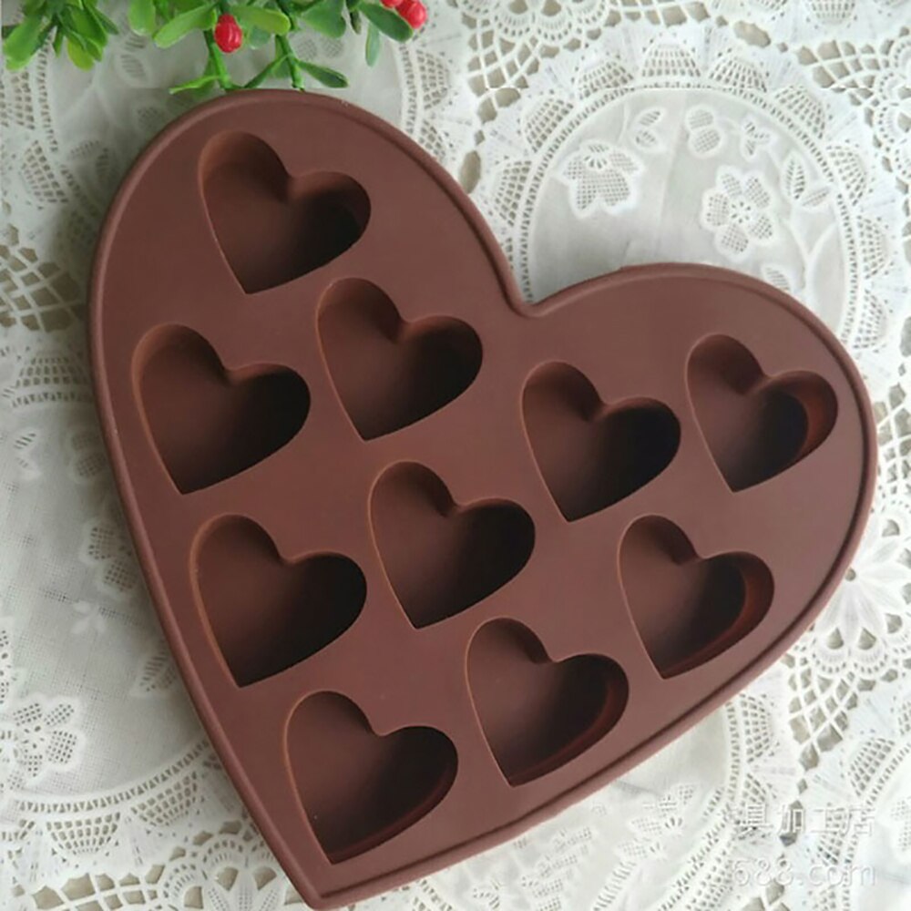 Silicone Cake Mold 10-Cavity Love Heart Shaped DIY Silicone Molds Fondant Cake Chocolate Mold For Kitchen Accessories Mold - Provence Home Living Store