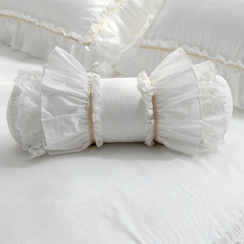 Cute throw pillows Lace cushion decorative bedding pillow European candy cushion princess ruffle lumbar pillow sofa pillows - Provence Home Living Store