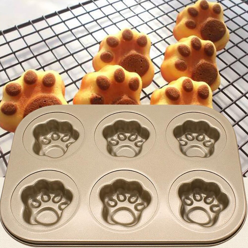 6 Hole Baking Pan Non-Stick Carbon Steel Cake Baking Mold Baking Tray Muffin DIY Cartoon Cake Pan Moulds Donut Baking Pans - Provence Home Living Store