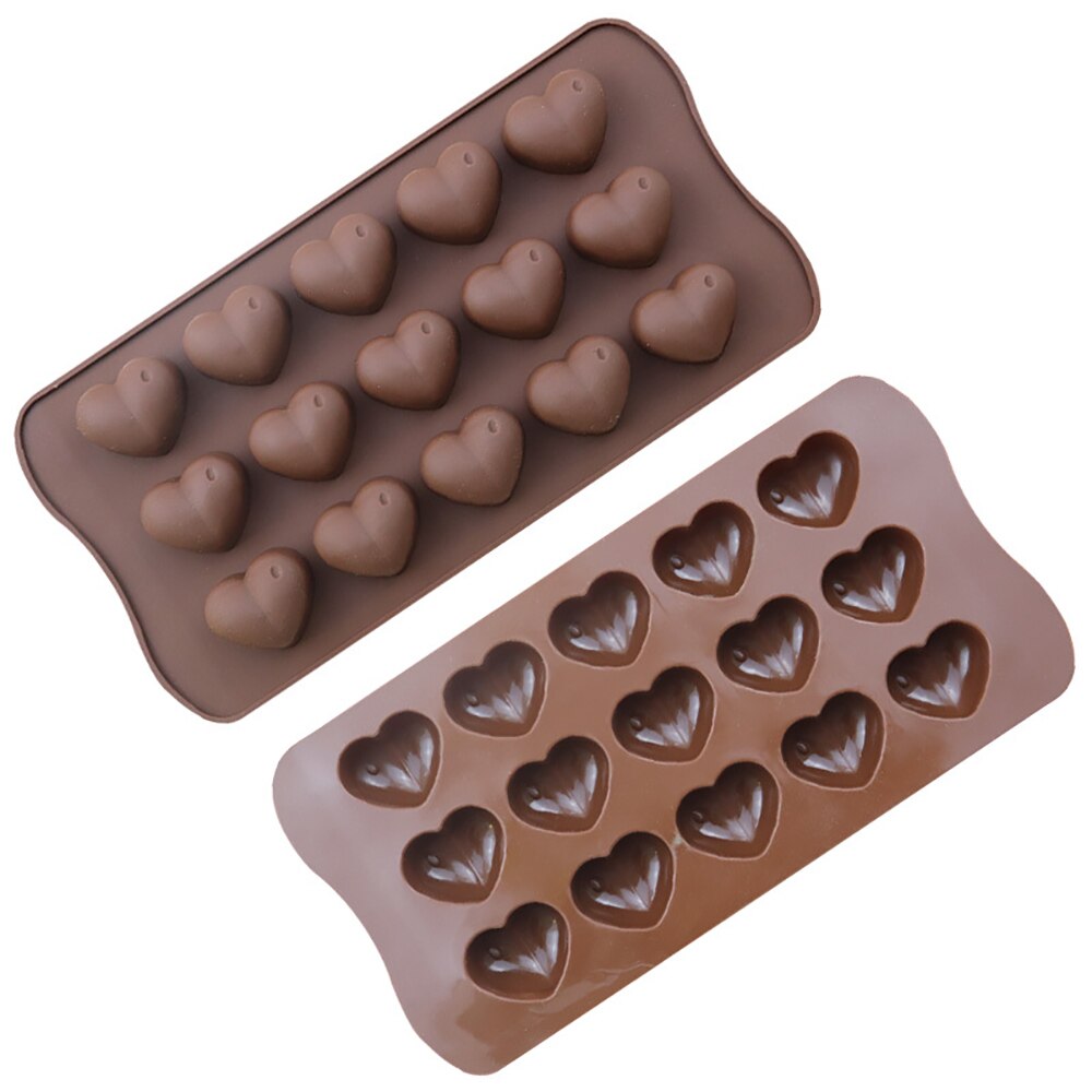 Creative 3D Heart Chocolate Molds 15 Cavity love Shape Silicone Wedding Candy Baking Molds DIY Cupcake Decorations Accessories - Provence Home Living Store