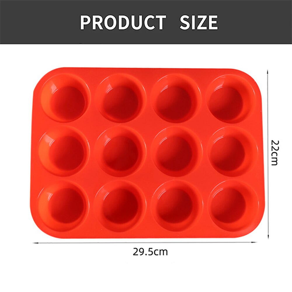 12 Cavity Muffin Cup Cake Mold Silicone Cake Bakeware Fondant Cupcake Muffin Mold Cookies Muffin Chocolate Mould Baking Tools - Provence Home Living Store