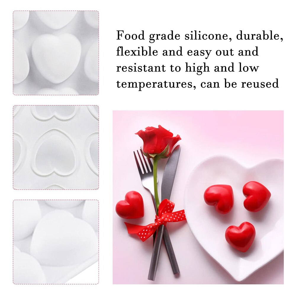 8 Hole Heart Mousse Cake Mold French Dessert Silicone Mold Chocolate Jelly Baking Tools Anniversary Cake Decorating Tool - Provence Home Living Store