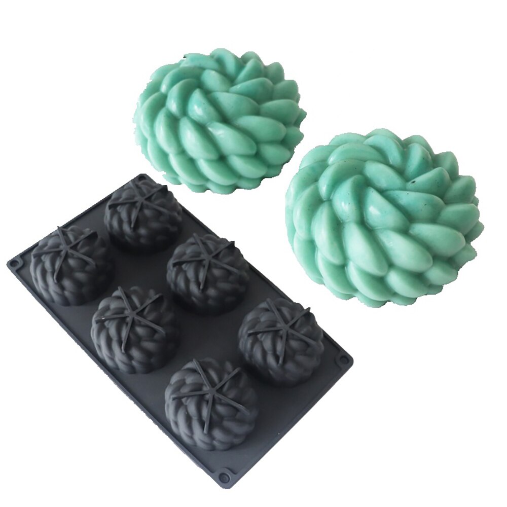 6-cavity Santa Ana Flower Cake Mold Glaze Sandblasting Mousse Mold French Dessert Silicone Mold Silicone Bakeware Candle Tools - Provence Home Living Store