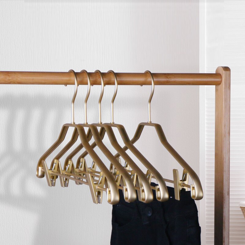 5pcs Clothes Hanger High Quality Aluminum Alloy Trousers Hangers with Clips Multifunctional Wardrobe Organizer Storage Racks - Provence Home Living Store