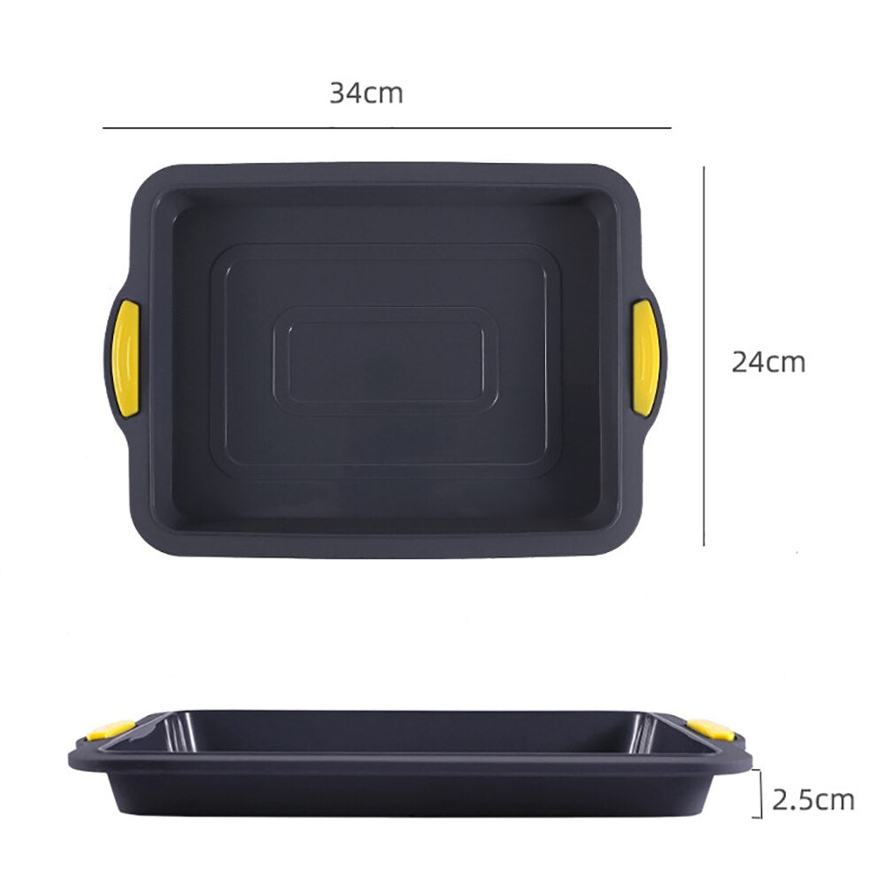 Square Silicone Baking Tray Pan Mold Bread Pan Cake Mould Bakeware Mould DIY Pan Form High Temperature Resistant Cake Tools - Provence Home Living Store