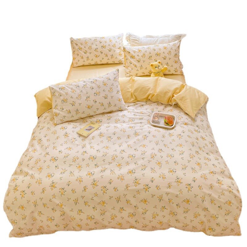 Four-piece cotton quilt cover bed linen spring summer home three-piece bed linen - Provence Home Living Store