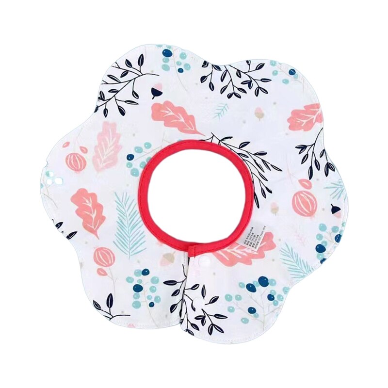 360 Degree Rotation Newborn Burp Cloth Solid Color Baby Flower Shape Feeding Bib Pure Cotton Adjustable Saliva Towel Apron Bibs - Provence Home Living Store